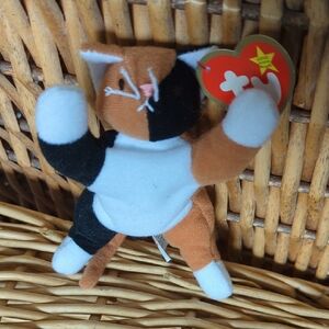 Ty Beanie Baby Calico Cat Plush